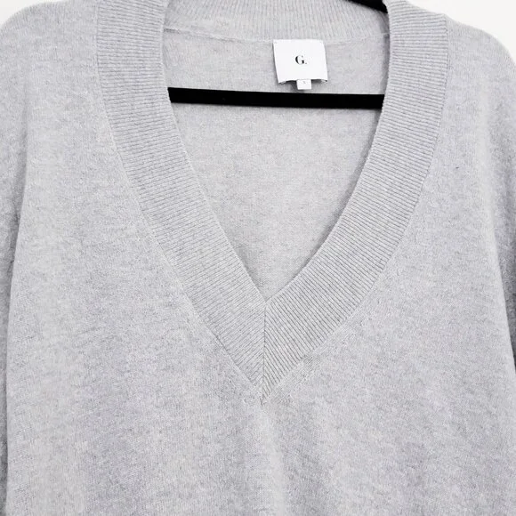 Gwyn Goop G. Label V Neck Merino Wool Sweater Grey Small